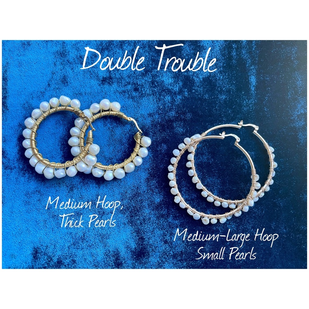 Double Trouble Faux Pearl Earring Set